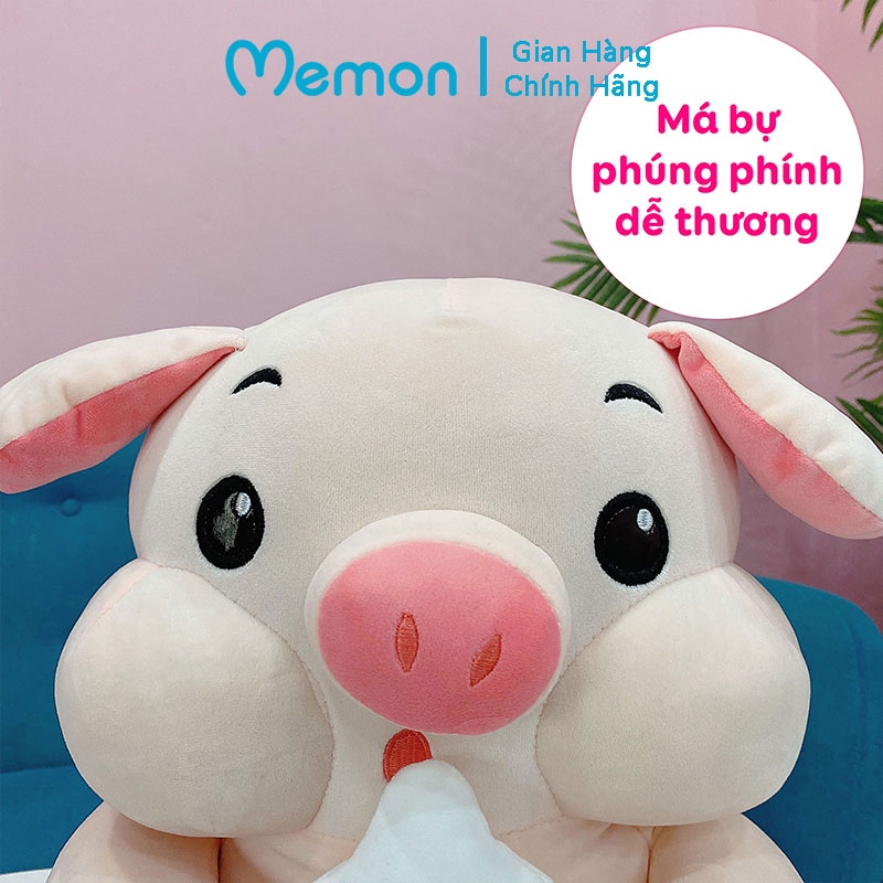 Gấu Bông Heo Ôm Bình Sữa Cao Cấp Memon