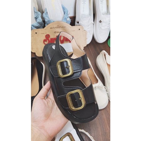 [Giá hủy diệt] sandal hai khuy cạnh đế cao 2p siêu êm chân
