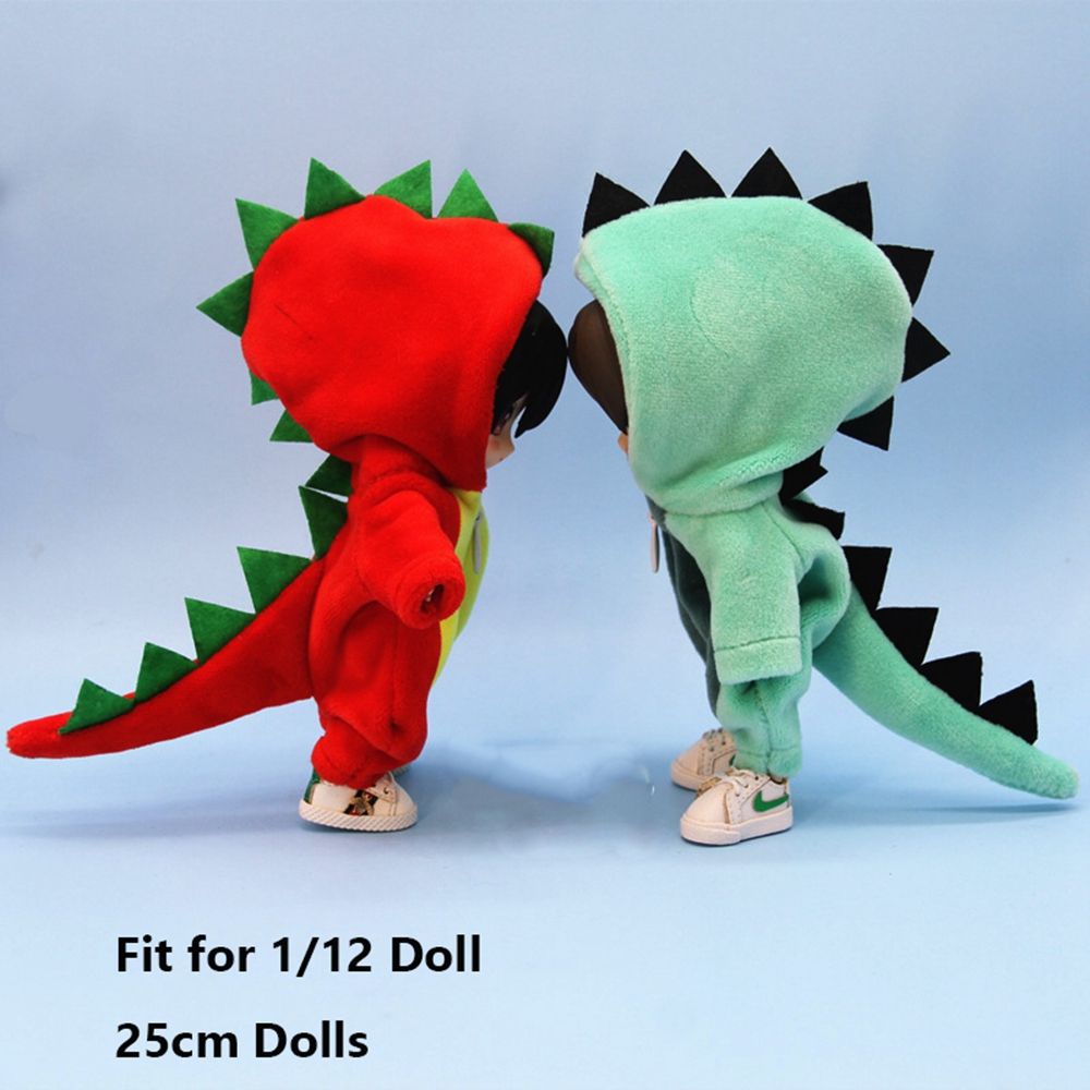 Bộ đồ ngủ vải lông cừu nỉ mềm mại thiết kế nhân vật hoạt hình đáng yêu cho búp bê 25cm tỉ lệ 1/12 DIY