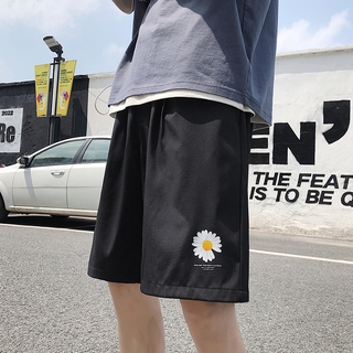 【COD】 High quality summer shorts South Korea Loose fashion Regular five-point pants Wild trend Sports shorts in line with mini daisy print shorts S-3XL