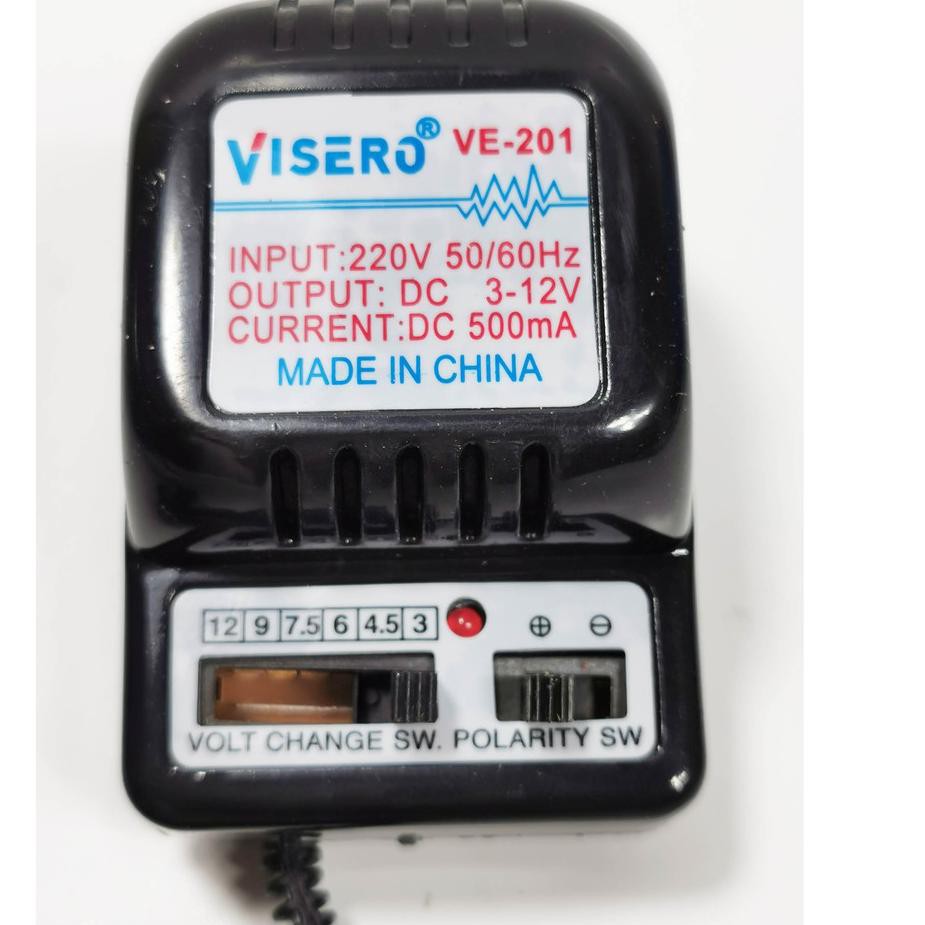 Bộ Chuyển Đổi 500ma Visero 3v-4.5v-6v-7.5v-9v-12v (Nhiều Đầu Ra Dc) Transformer Qt0................