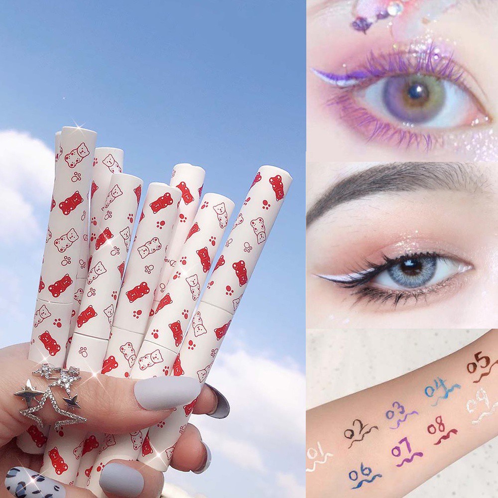 (Hàng Mới Về) Bút Kẻ Mắt Dạng Lỏng Không Thấm Nước Và Mồ Hôi Lâu Trôi Nhanh Khô Nhiều Màu Tùy Chọn