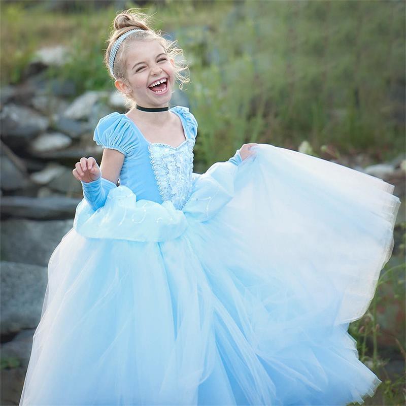 NNJXD Đầm công chúa Anna dùng hóa trang lễ Halloween dành cho bé gái