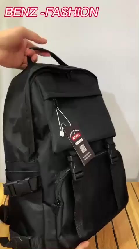 Balo học sinh Ulzang cặp đi học nam nữ bassic đen trơn có ngăn đựng laptop chất vải canvas chống thấm nước bền đẹp B 86 | BigBuy360 - bigbuy360.vn