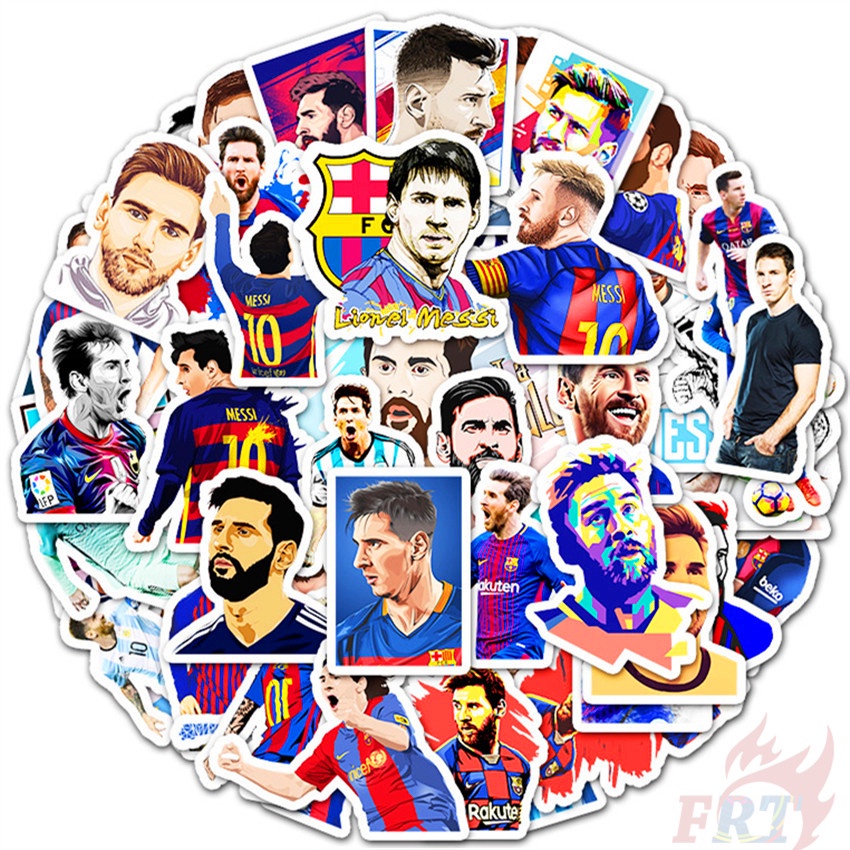100Pcs/Set ❉ Leo Messi Stickers ❉ Famous Football Sports Player Superstar DIY Fashion Waterproof Doodle Decals Stickers