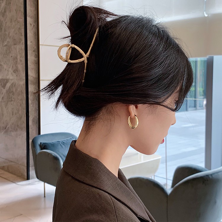 Thời Trang Bông Tai Hình Oval Phong Cách Vintage / Khuyên tai