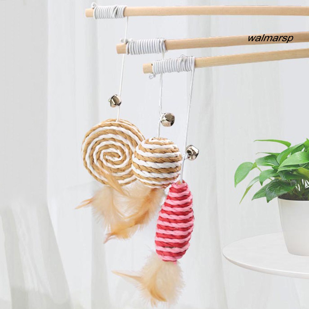 Gậy Đồ Chơi Gắn Kèm Chuột Giả Và Bóng Lông Thú Vị Cho Mèo Cưng