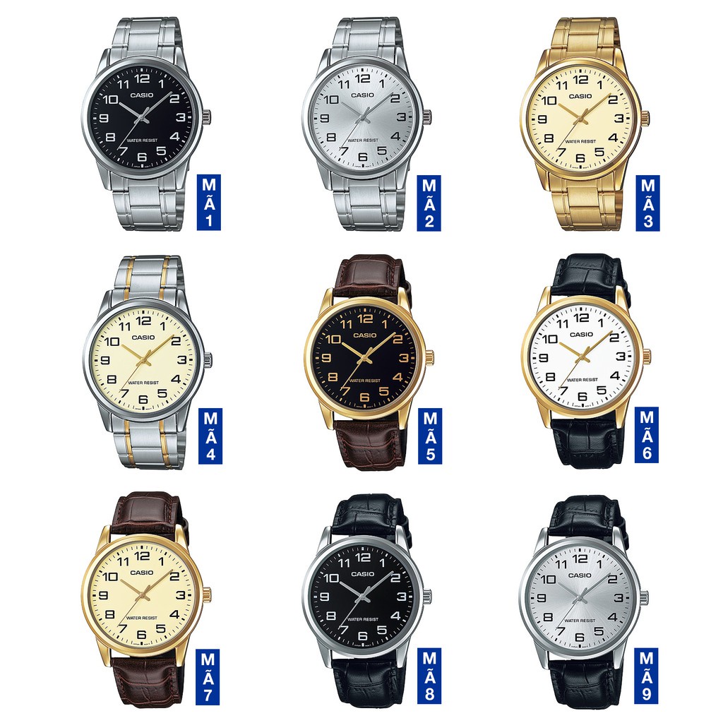 ◑☞▩Đồng hồ nam Casio Standard chính hãng Anh Khuê MTP-V001 Series (38mm)