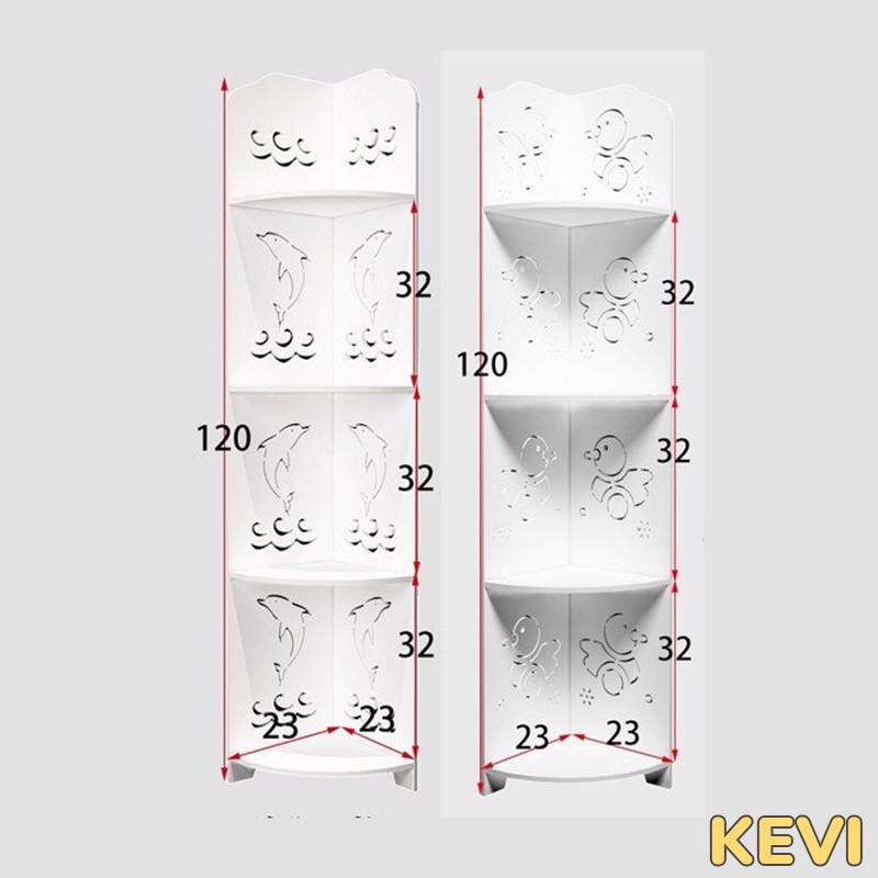 Kệ để nhà tắm 4 tầng con vịt gỗ nhựa cao cấp chống nước tuyệt đối thương hiệu Kevi