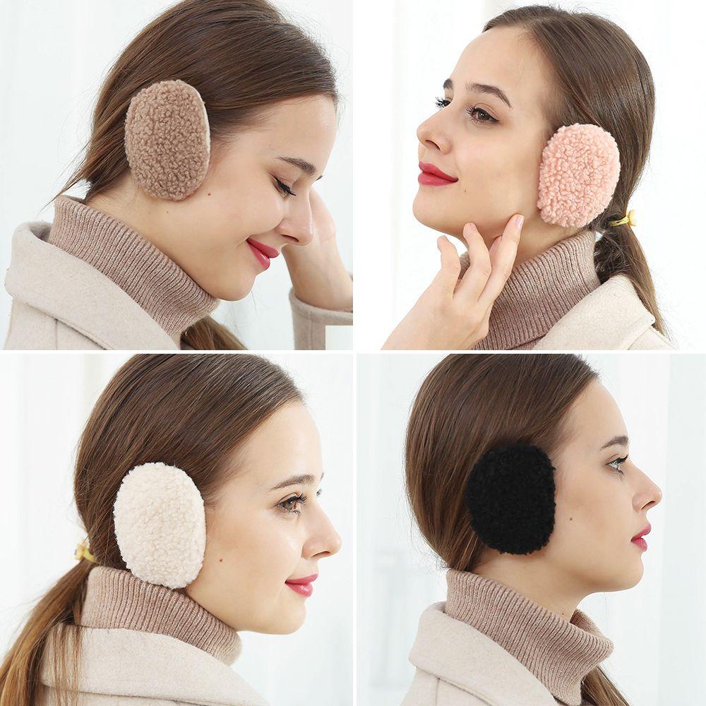 Chụp Tai Lông Cừu Dày Dặn Giữ Ấm Mùa Đông