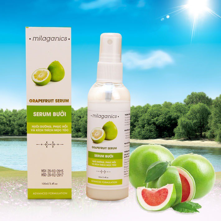 Serum bưởi kích thích mọc tóc, giảm rụng tóc Milaganics (100ml, 250ml) | BigBuy360 - bigbuy360.vn