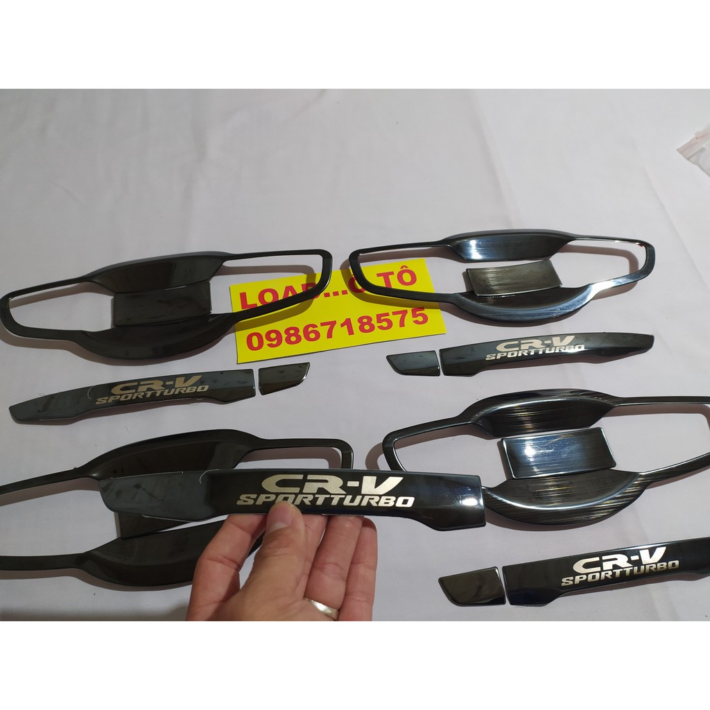 Ốp tay nắm và hõm cửa titan cho Honda CRV 2022-2018 Cao Cấp Nhất Thị Trường