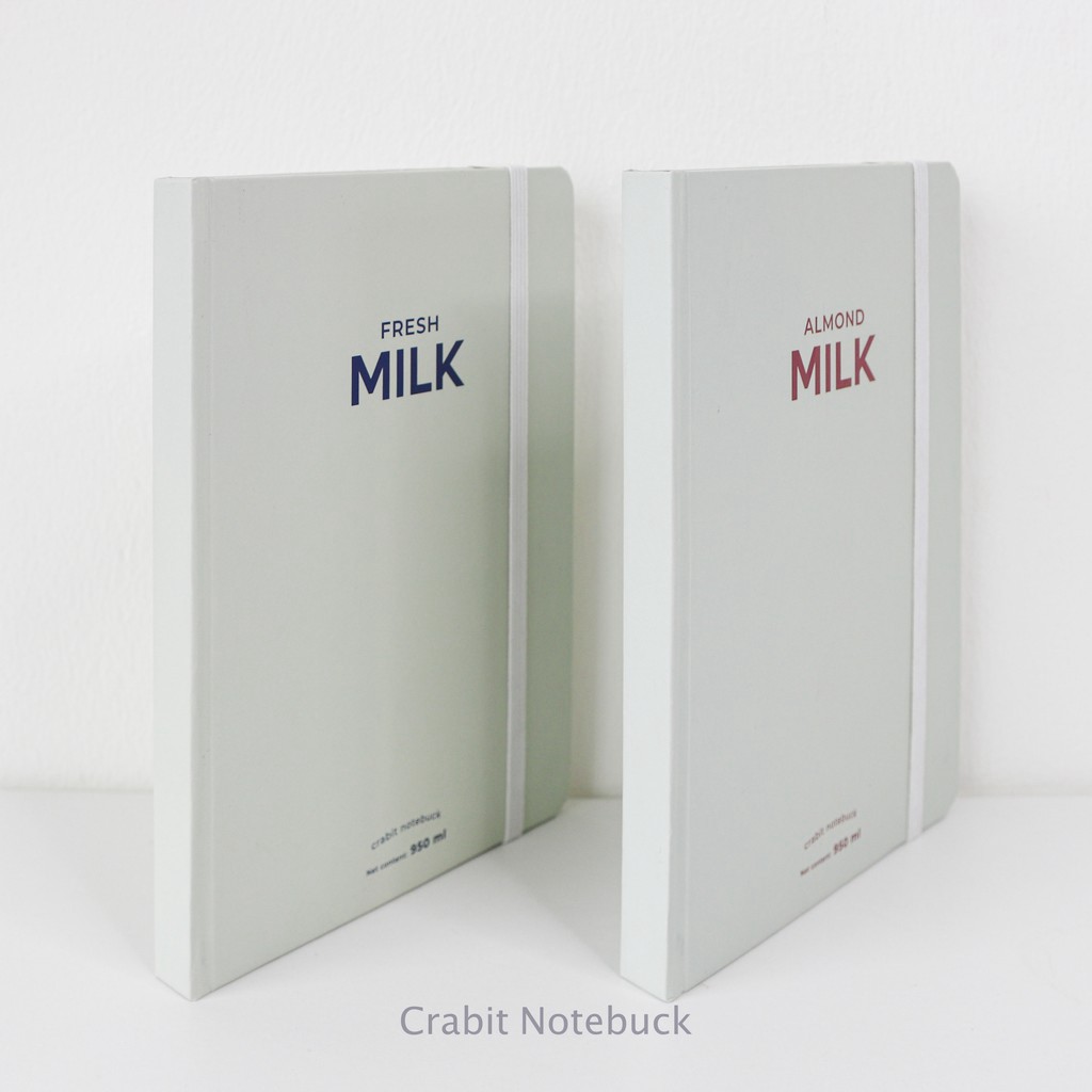 Sổ tay dotgrid Crabit - Almond Milk - Sổ tay ruột chấm dotgrid, ghi chép, làm bullet journal - Milky Collection Chính Hã