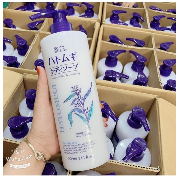 Sữa tắm hạt ý dĩ Hatomugi dưỡng ẩm trắng da 800ml | BigBuy360 - bigbuy360.vn