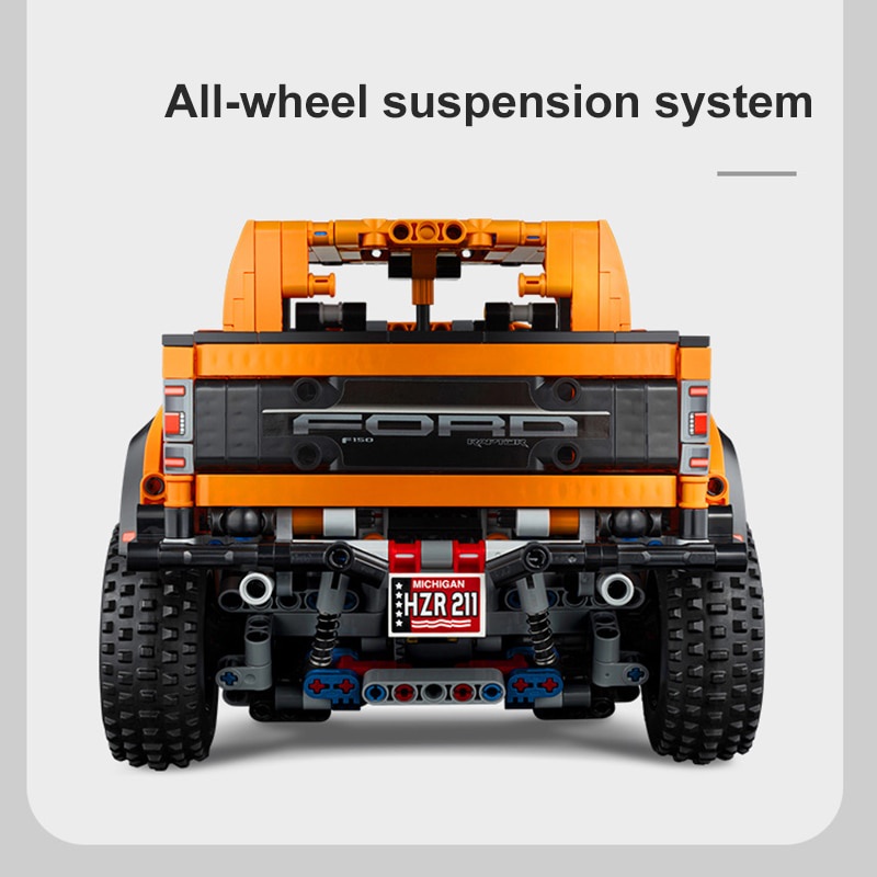 Đồ chơi giáo dục Lắp Ráp mô hình 55355 1379PCS Technical Ford Raptors 42126 F-150 Pickup Truck Car