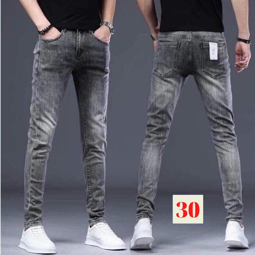 Quần jean jogger nam màu đen trơn không rách chất bò cao cấp co dãn 4 chiều quần rin nam đẹp LOZATA NL72