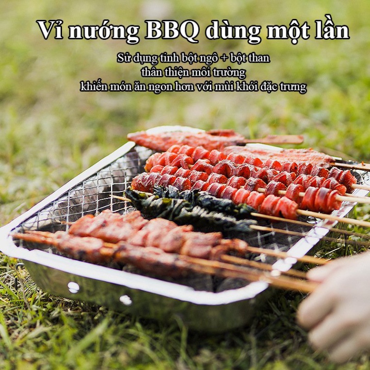 [VIDEO] Vỉ Than nướng BBQ dùng 1 lần. Phù hợp dã ngoại, bữa tiệc gia đình..