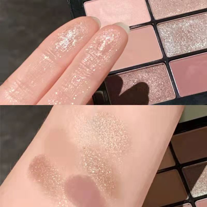 Bảng Phấn Mắt MUGE LEEN 6 Màu Lì Lấp Lánh Trang Điểm Đa Năng