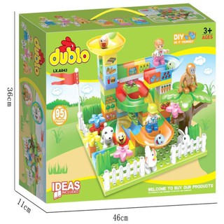 Lắp ráp Ghép Hình Cầu Trượt Công Viên 3 Chế Độ - 95 Miếng ghép lớn SP638