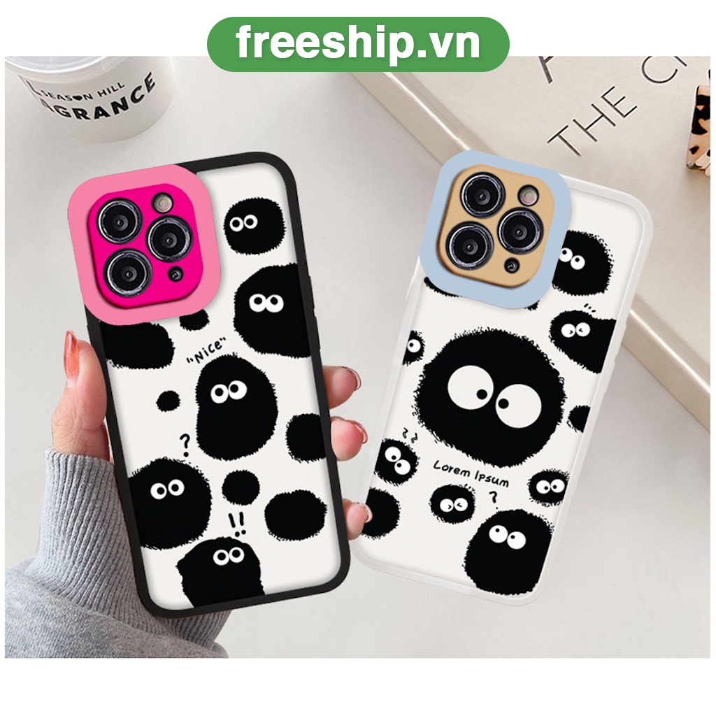 Ốp lưng iphone cạnh vuông lỗ camera quái vật xù 6/6plus/7/7plus/8/8plus/x/xr/xs/11/12/13/pro/max/plus/promax