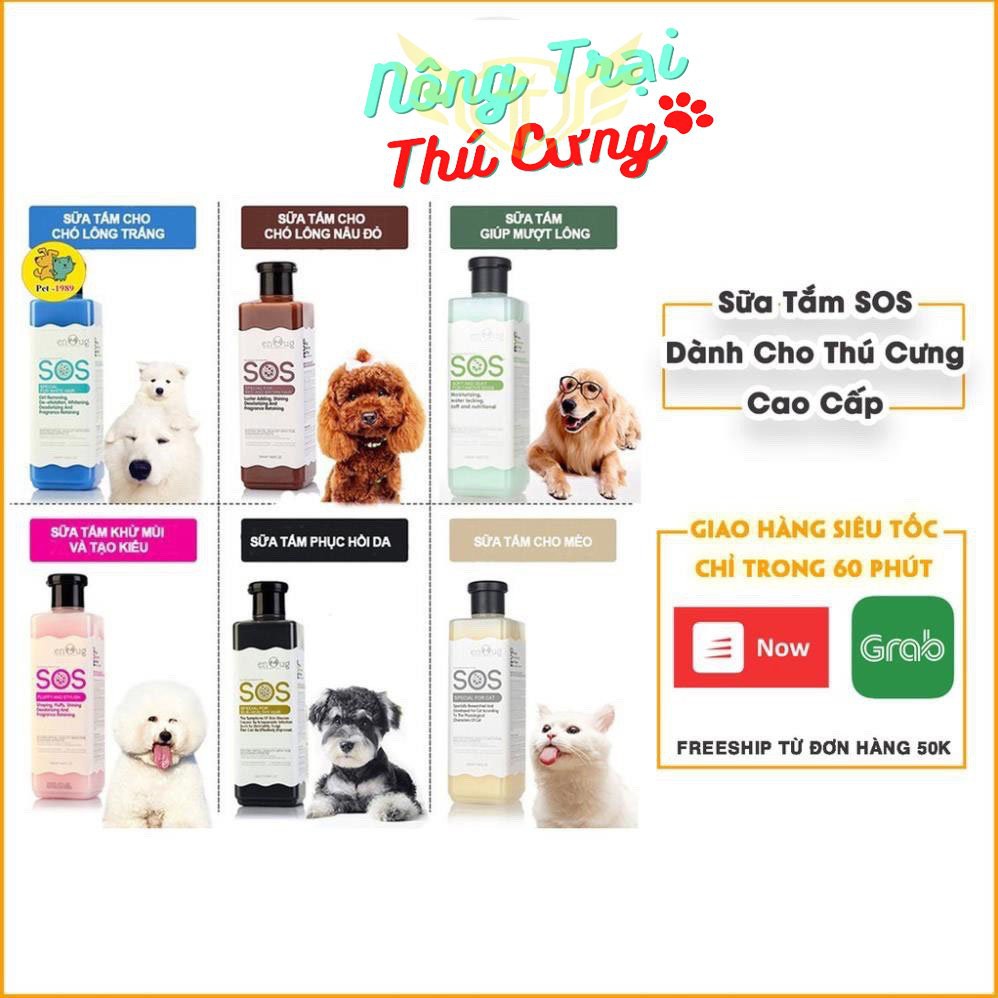 Sữa Tắm Cao Cấp SOS Dành Cho Thú Cưng 530ml | Sữa Tắm Chó Mèo