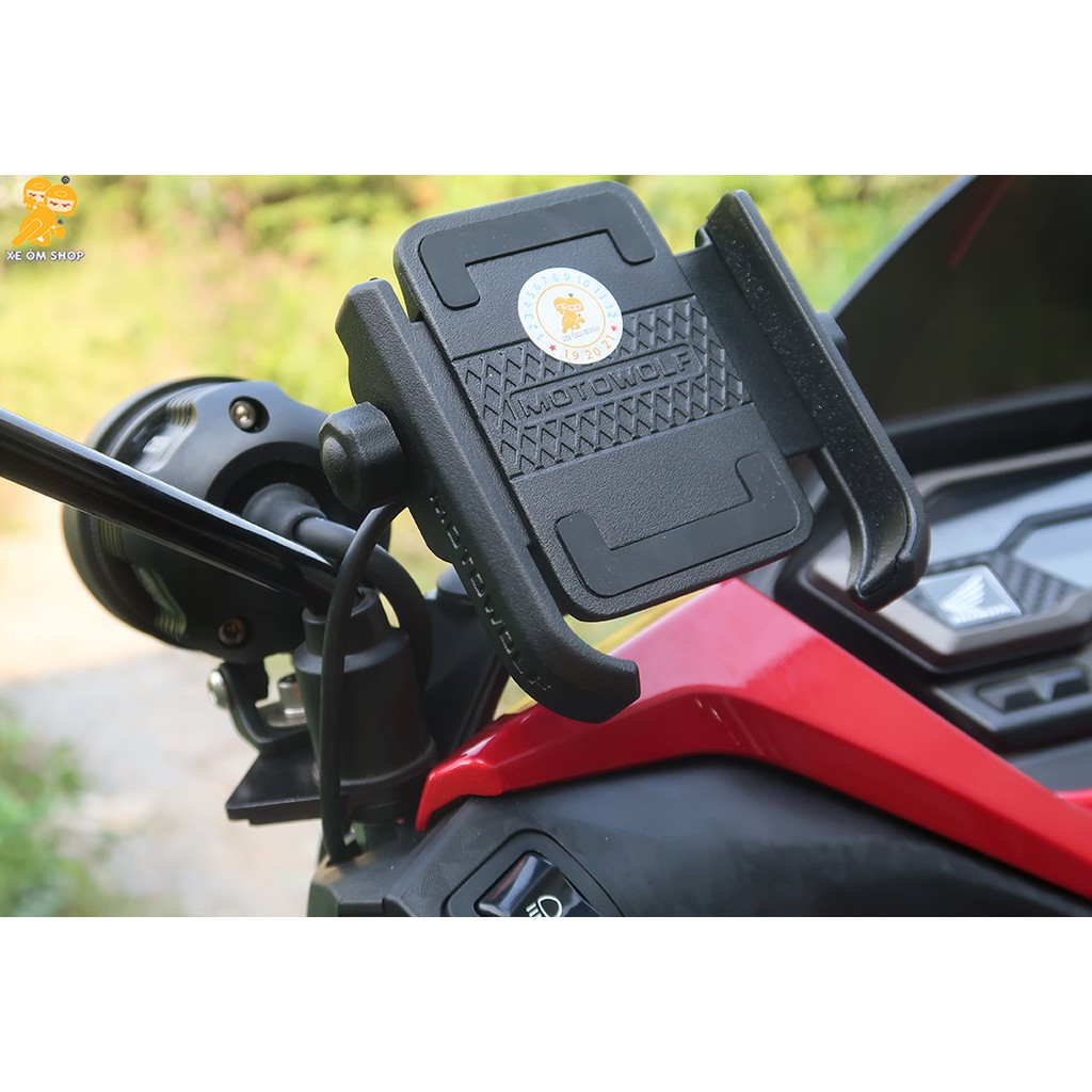 Giá Đỡ Điện Thoại Motowolf Có Sạc
