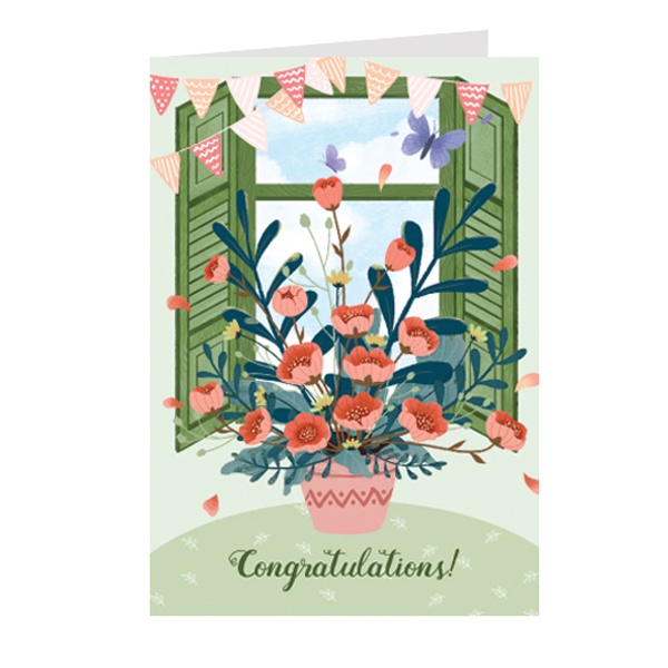 Thiệp chúc mừng Greenwood , 10x15cm, kèm phong bì, Thiệp Việt Nam