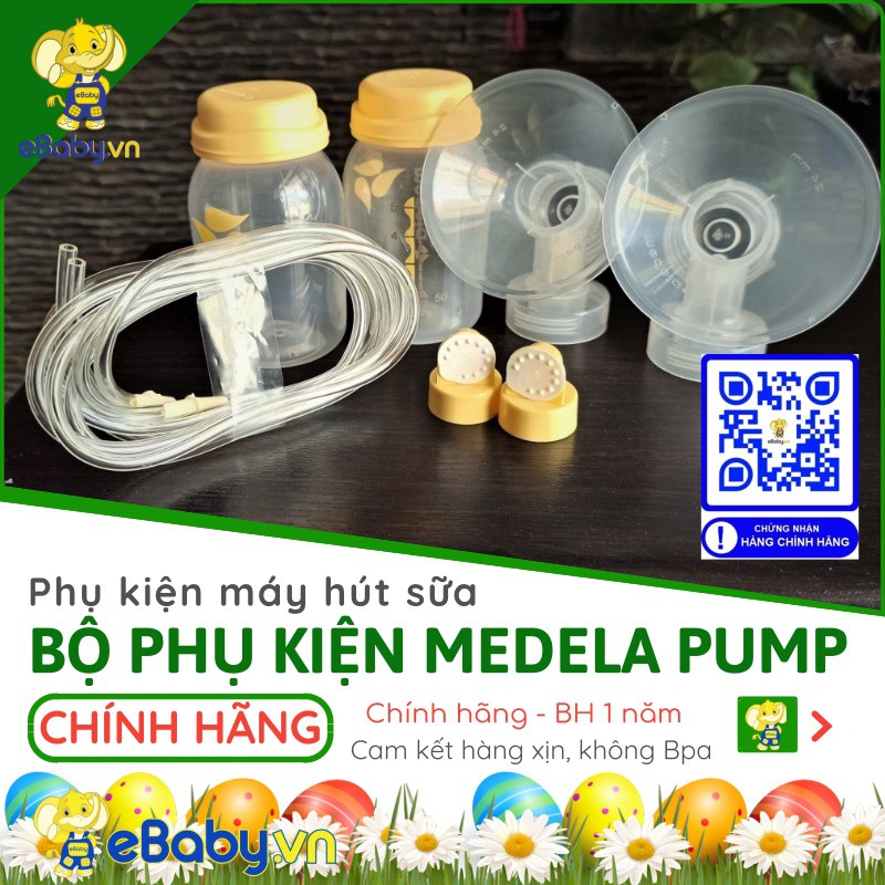 Trọn bộ phụ kiện máy hút sữa Medela Pump Advanced (bình, dây, cổ phễu, van)