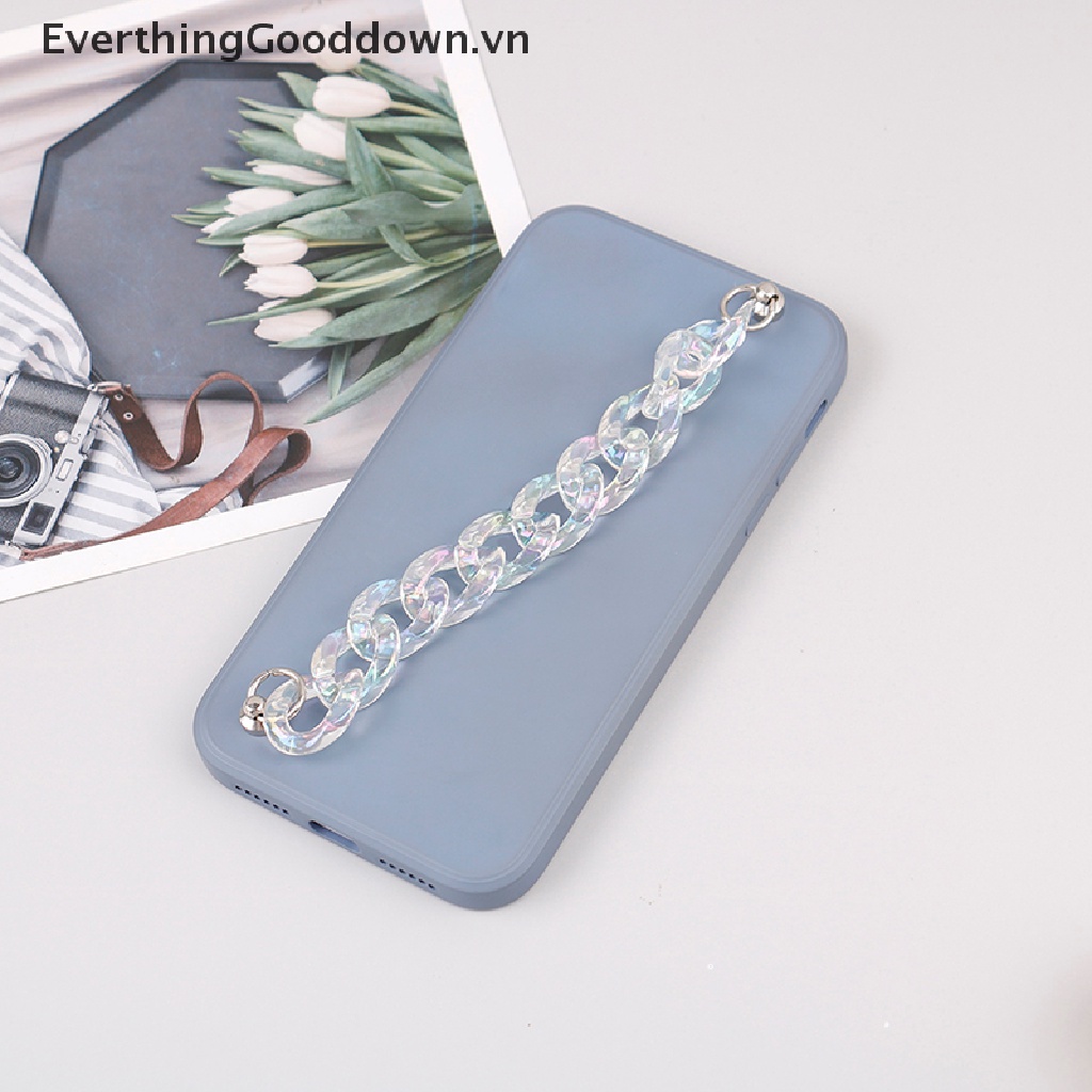 1 Dây Xích Acrylic Trong Suốt Hình Gấu Nhỏ Tự Trang Trí Ốp Điện Thoại