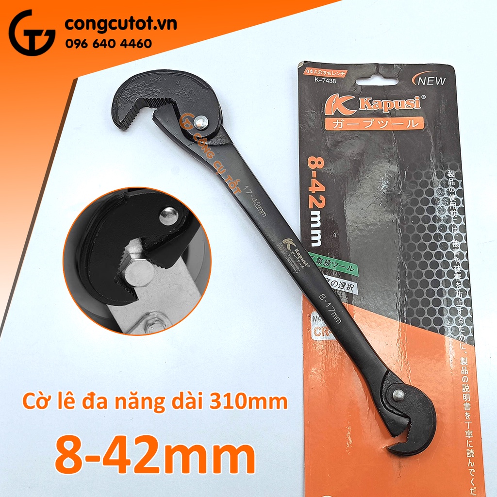 Cờ lê đa năng 8-42mm dài 310mm Kapusi K-7438