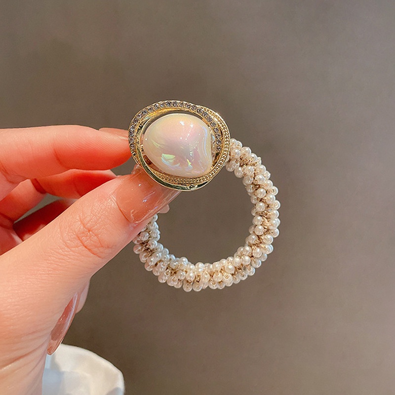 Mới Dây Buộc Tóc Cao Su Đính Ngọc Trai Nhân Tạo Thời Trang Cổ Điển Hàn Quốc