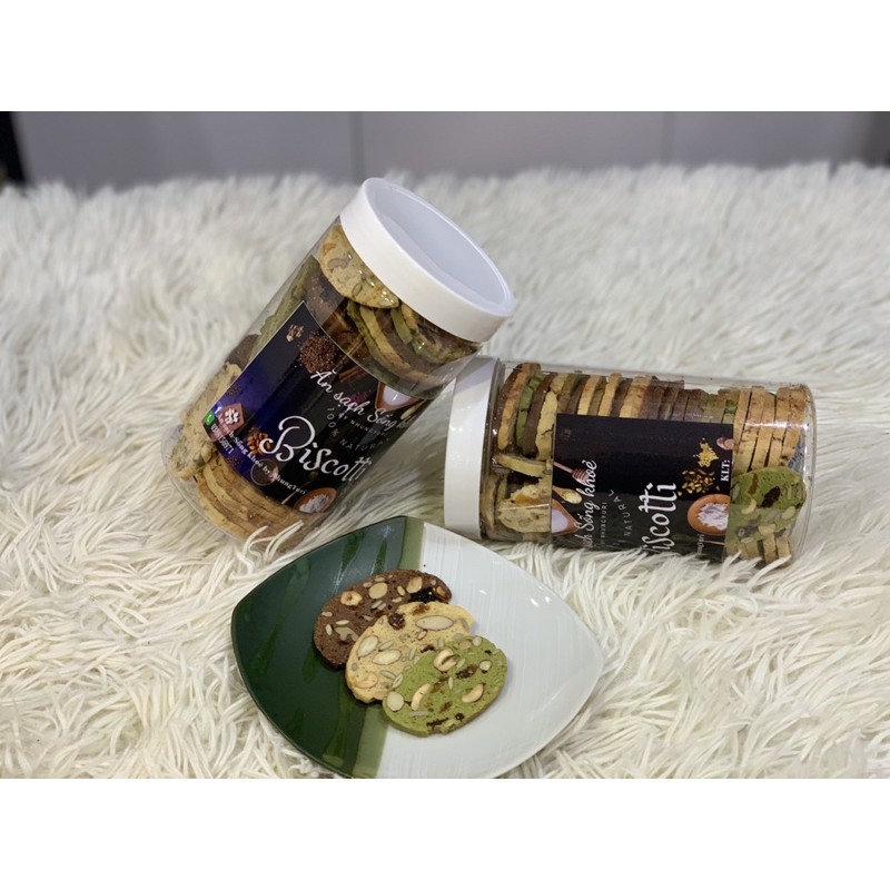 Bánh BISCOTTI Nguyên Cám Không Đường 100% MIX VỊ +NHO KHÔ- Ăn sạch, sống khỏe by NHUNG YURI | BigBuy360 - bigbuy360.vn