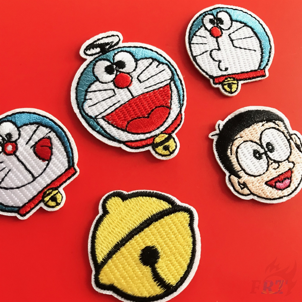 Set 1/5 miếng vá ủi hình nhân vật hoạt hình Doremon