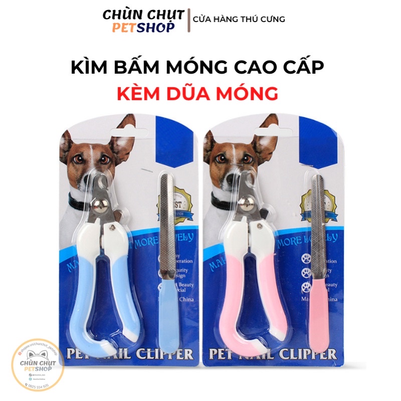 Bộ kìm bấm móng cao cấp cho Chó Mèo - Kèm dũa móng size to ChunChut PetShop