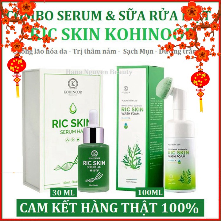 COMBO SERUM VÀ SỮA RỬA MẶT RIC SKIN