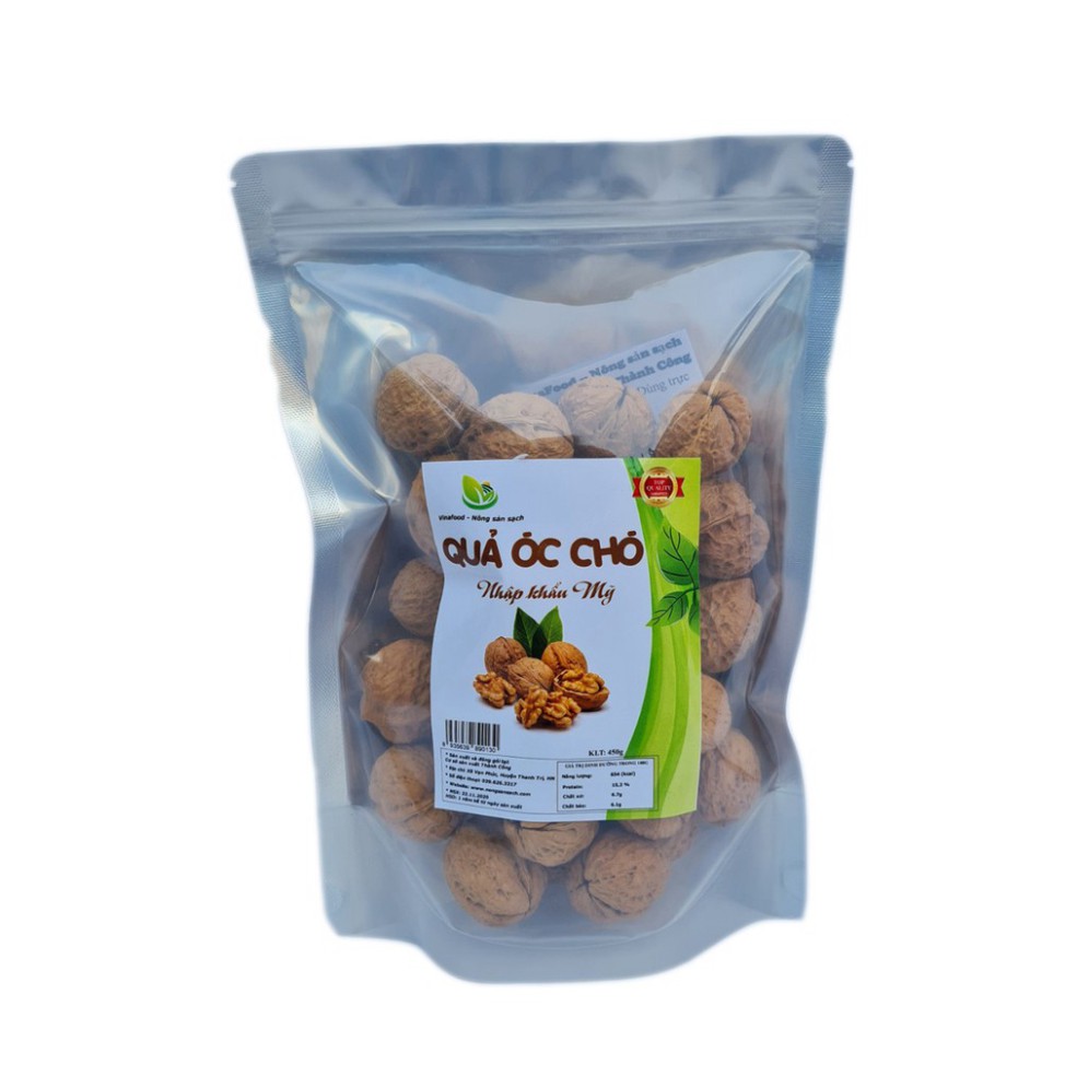 GIÁ SỐC Combo 02 túi 450g gồm 1 túi quả ÓC CHÓ MỸ và 1 túi HẠT MACCA