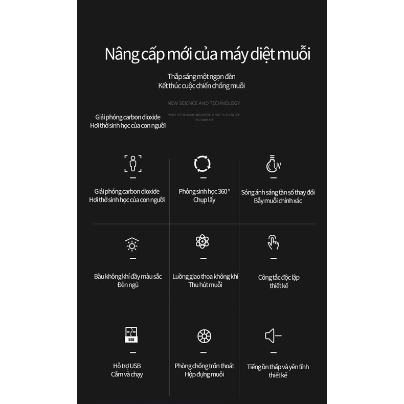 Đèn đuổi muỗi thông minh máy bắt muỗi, côn trùng cao cấp, hút muỗi hiệu quả,Bằng Điện Đèn  Sinh Học Vật Lý Máy Diệt Bọ D