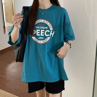 Áo Phông Nữ Ngắn Tay Form Dài Rộng Thời Trang Hàn