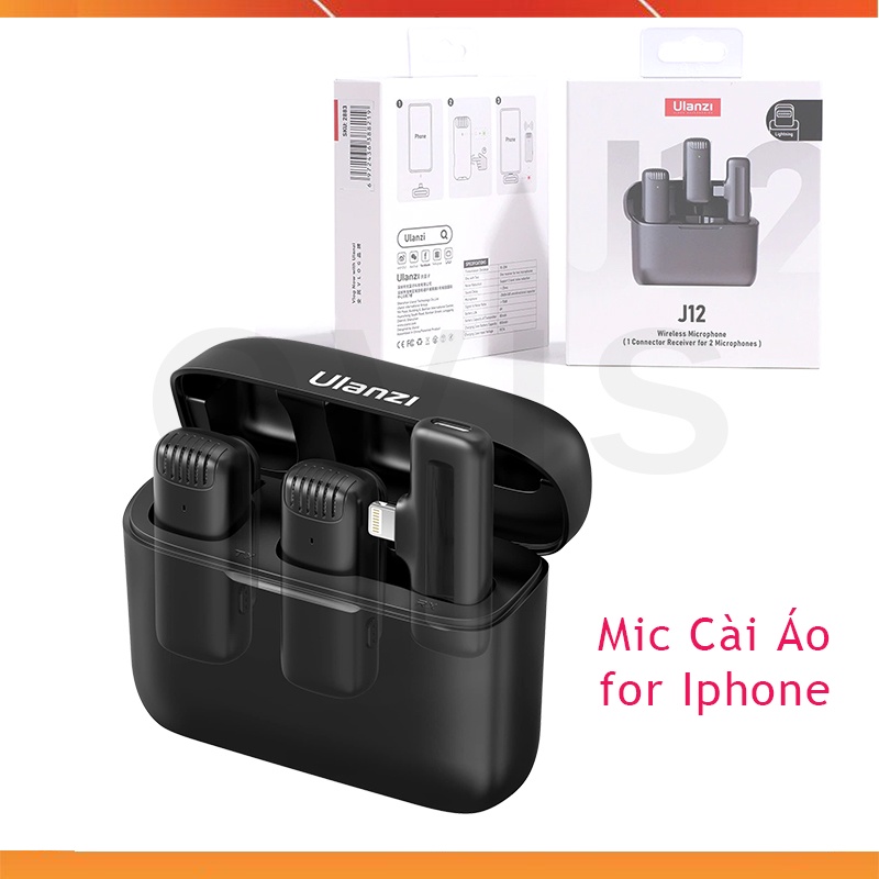 Ulanzi J12 - Micro Cài Áo Không Dây Cho Smartphone Làm Tik Tok, Youtube, Phát Trực Tiếp