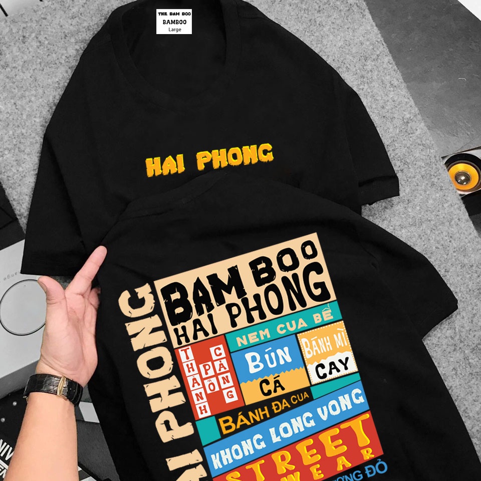 Áo Phông HẢI PHÒNG Bam Boo Áo Thun HẢI PHÒNG Nam Nữ Form Rộng
