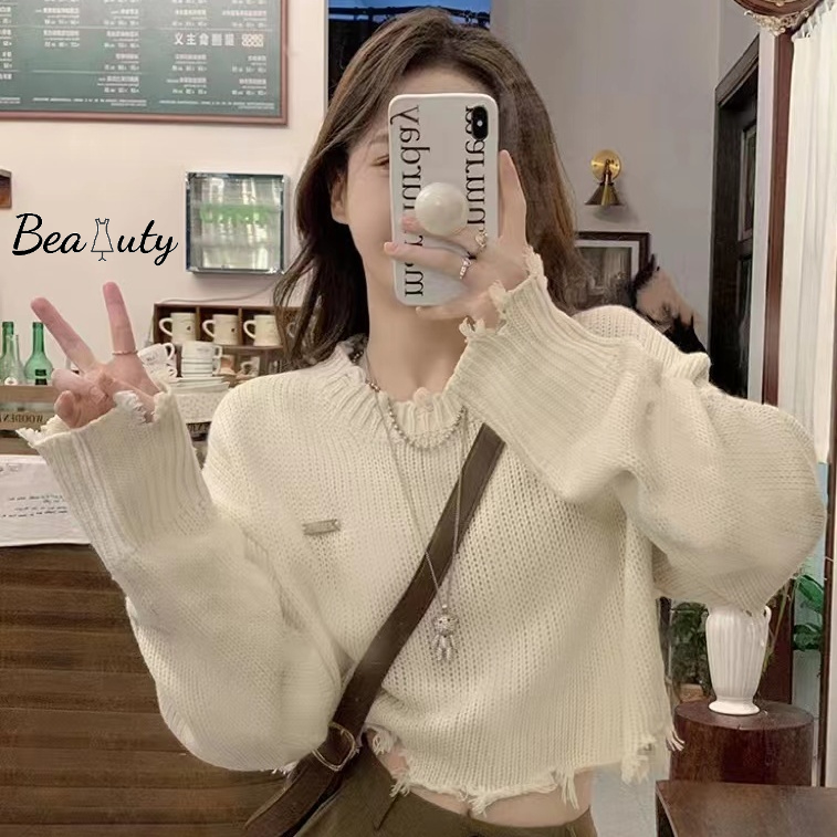 [MURIOKI] Áo Sweater Dệt Kim Tay Dài Thời Trang Mùa Thu 2022 Mới Cho Nữ