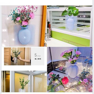 Lọ hoa silicon dán tường