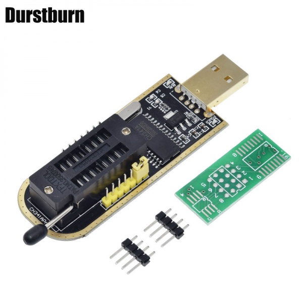 Mô Đun BIOS USB Lập Trình Ch341A 24 25 Series EEPROM + Kẹp SOIC8 SOP8 EEPROM 93CXX / 25CXX / 24CXX