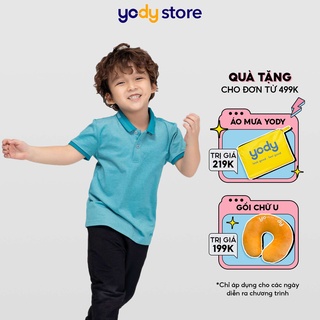 Áo polo trẻ em YODY chất liệu Pique mắt chim thoáng mát êm dịu an toàn cho bé trai bé gái APK5177