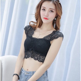 BRA REN 2 DÂY CÓ  ĐỆM_BRA REN CÁNH TIÊN_áo bra đi biển nữ