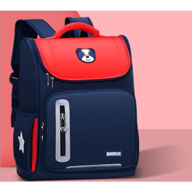 Balo đi học chống gù lưng cho bé in hình gấu trúc GSRT1 QA5 Shalla