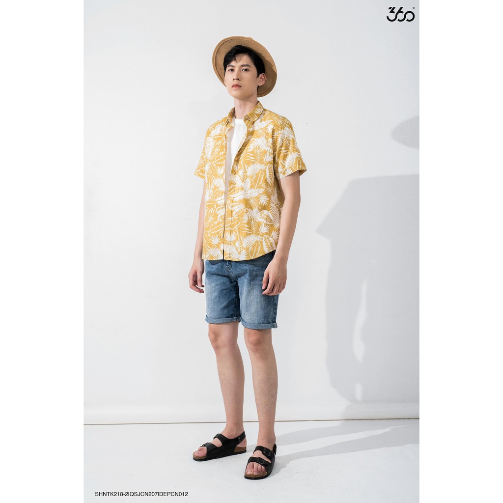 Áo sơ mi nam 360 BOUTIQUE ngắn tay họa tiết - SHNTK218-2 | BigBuy360 - bigbuy360.vn