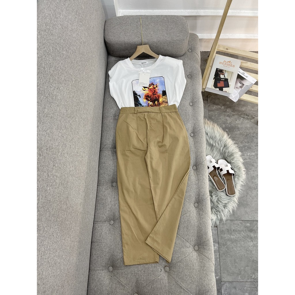 Set đồ nữ cá tính, set quần lửng áo thun đi chơi sang chảnh mùa hè đẹp 8A00205 | BigBuy360 - bigbuy360.vn