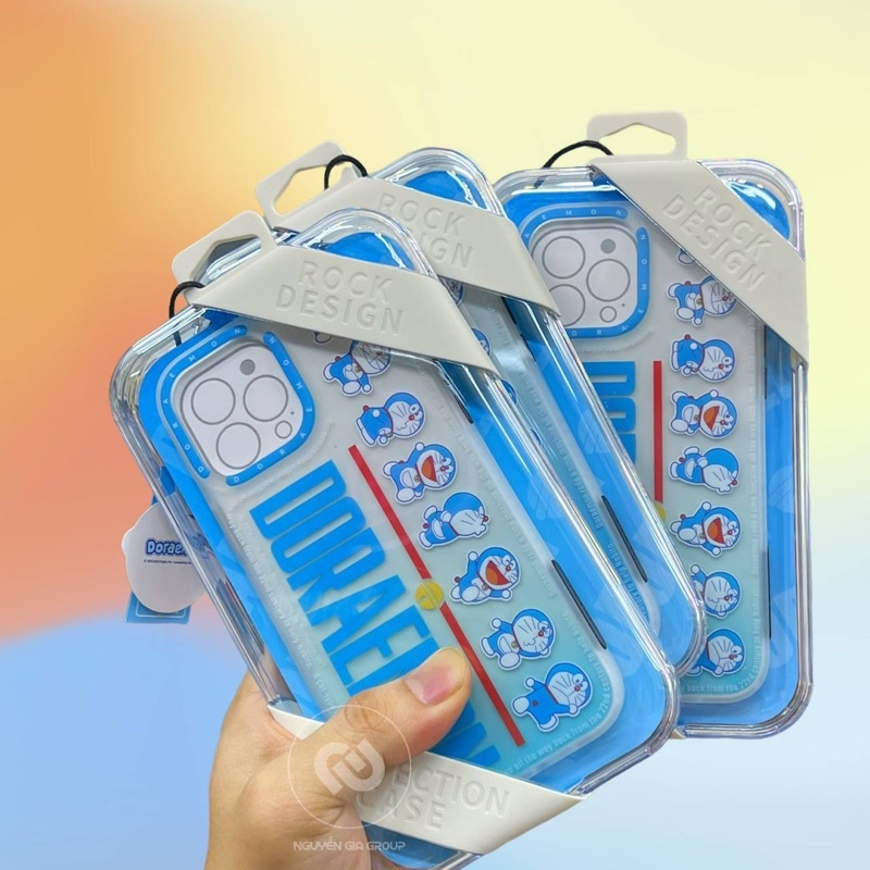 Ốp lưng ip 13 Pro Max silicon chống shock Doraemon 8 sắc thái tại hãng Rock Nguyễn Gia group