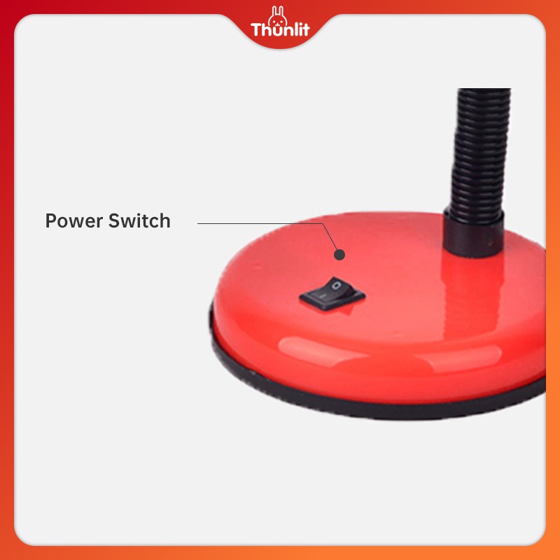 Đèn đọc Thunlit sách màu đỏ có thể điều chỉnh góc độ